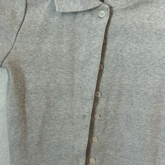Brandy Melville small button up gray shirt - Picture 3 of 6